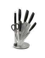 Messenset 8-Delig met transparante messenhouder Ed&euml;nb&euml;rg Black Line