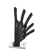 Messenset 6-Delig met messenhouder Ed&euml;nb&euml;rg Black Line