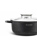 Kookpan Keramische Coating 24 cm Zwart-Zilver Ed&euml;nb&euml;rg Black Line