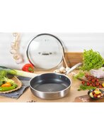 Hapjespan Keramische Coating 28 cm Zilver Ed&euml;nb&euml;rg Exclusive Line