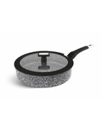 Hapjespan Keramische Coating 26 cm Grijs-Zwart-Wit Ed&euml;nb&euml;rg Stonetec Line
