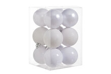 Kerstballen 12 Stuks Kunstof Wit