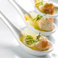 Rijstlepel porselein wit 14 cm - set 6 stuks