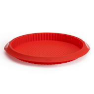 Quichevorm met gaten 28 cm Silicone Rood L&eacute;ku&eacute;