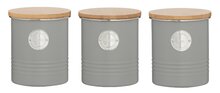 Voorraadpot set 3-delig Living Grijs