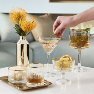 Champagne coupe 26 cl Elysia gouden rand