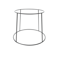 Stand voor zeevruchtenschotel metaal zwart