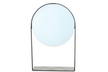 Spiegel met voet 50 cm zwart