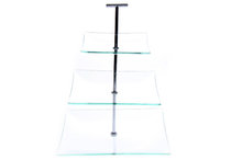 Etagere glas 3 laags vierkant