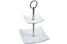 Etag&egrave;re vierkant 2 laags wit