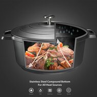 Pannenset marmeren coating 14-delig zwart Creuset Royalty Line