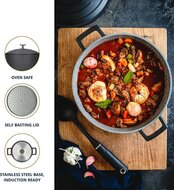 Pannenset marmeren coating 14-delig zwart Creuset Royalty Line