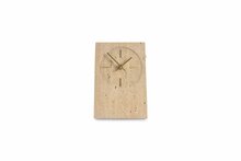 Tafelklok beige 18 cm travertijn Zone