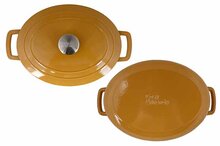 Braadpan gietijzer 31 cm geel Fontestic