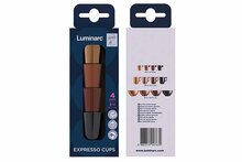 Espressokopje met oor 8 cl set van 4 Flashy