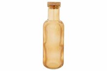 Fles 1 liter met kurk Raya Oker