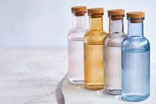 Fles 1 liter met kurk Raya Roze