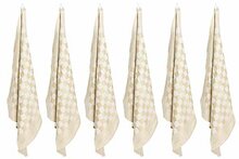 Theedoek Beige Set van 6