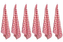 Theedoek Rood Set van 6