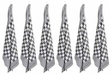 Theedoek Zwart Set van 6