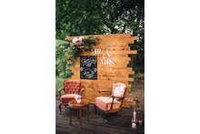 Muur krijtbord incl. krijt en ophangsysteem 80 cm x 60 cm Woody