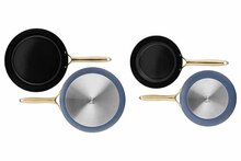 Koekenpannenset 2 delig Elegance blauw goud