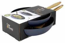 Koekenpannenset 2 delig Elegance blauw goud