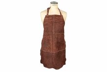 Leren schort met 2 zakken bruin Accessoires