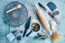 Poedersuikerstrooier 6 cm RVS met deksel Easy Baking