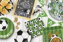 Bord karton vierkant 23 cm voetbal set van 8 PAW
