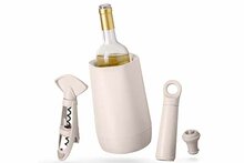 Wijnset 4-delig Vacu Vin sand