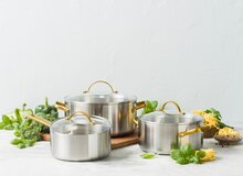 Pannenset RVS 6-delig Greenpan Padova 3-Ply uncoated 