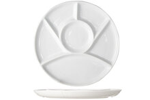 Fonduebord Wit 23,5 cm 6 vakken