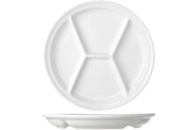 Fonduebord Wit 26 cm 4 vakken