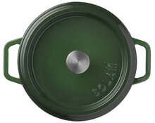 Braadpan 28 cm gietijzer groen Sola