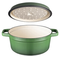 Braadpan 28 cm gietijzer groen Sola