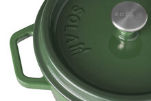 Braadpan 28 cm gietijzer groen Sola