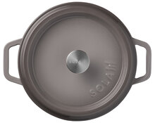 Braadpan 28 cm gietijzer grijs Sola