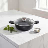 Braadpan laag 34 cm marmeren coating