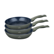 Koekenpannen set 3-delig keramische coating olijfgroen