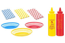 Hotdog en hamburger BBQ kit 14 delig