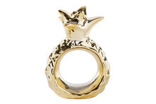 Servetring ananas goud 5x4x8cm