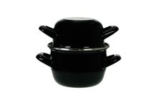 Mosselpan inductie 18 cm zwart&nbsp;