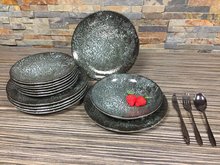 Serviesset 18-delig Cosmos Black