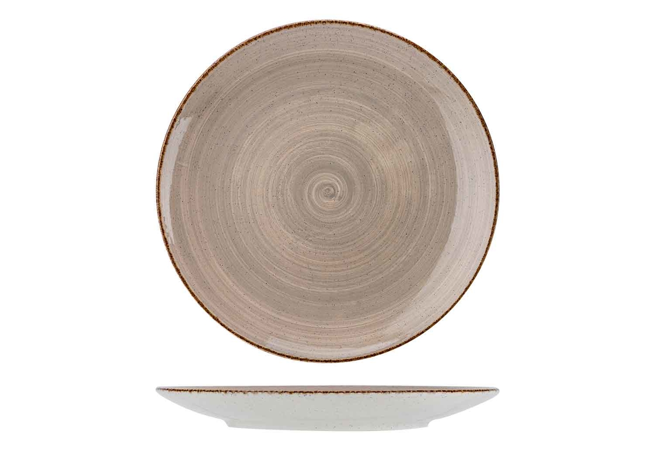 Bord 27 cm Granite taupe grijs