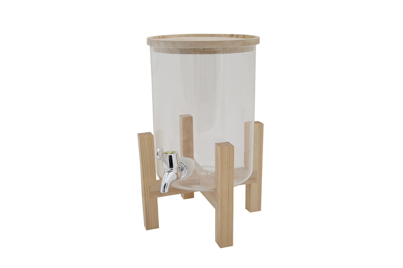 Sapdispenser 3L houten deksel en standaard