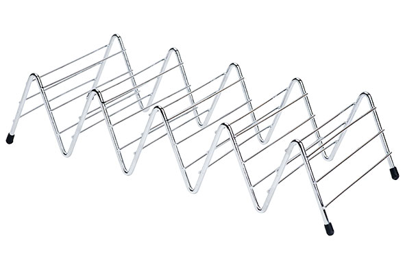 Taco rek chroom 4 stuks 22cm