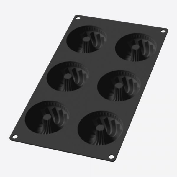 Bakvorm tulband siliconen 7,1 cm zwart