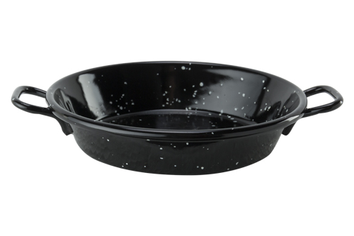 Paellapan 12 cm ge&euml;mailleerd staal