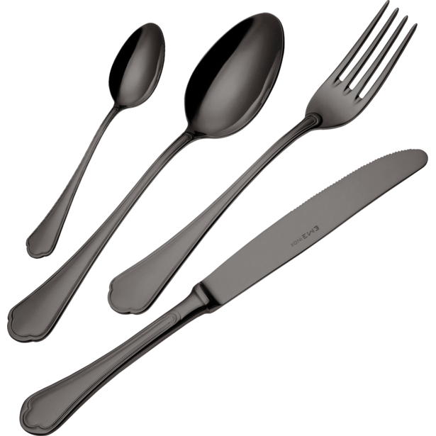  Eme Bestekset Domus 18/10 16-delig Zwart 4-persoons